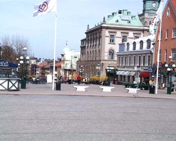 Spaziergang durch Karlskrona Fußgängerzone